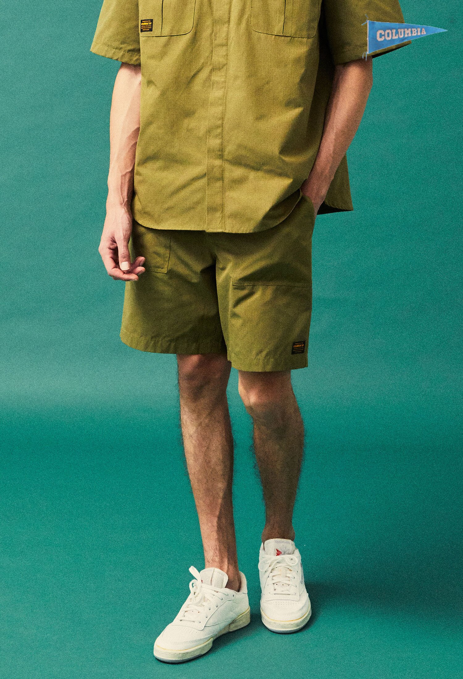 MIL-LABEL POCKET UNIFORM SHORTS PANTS 라이트카키