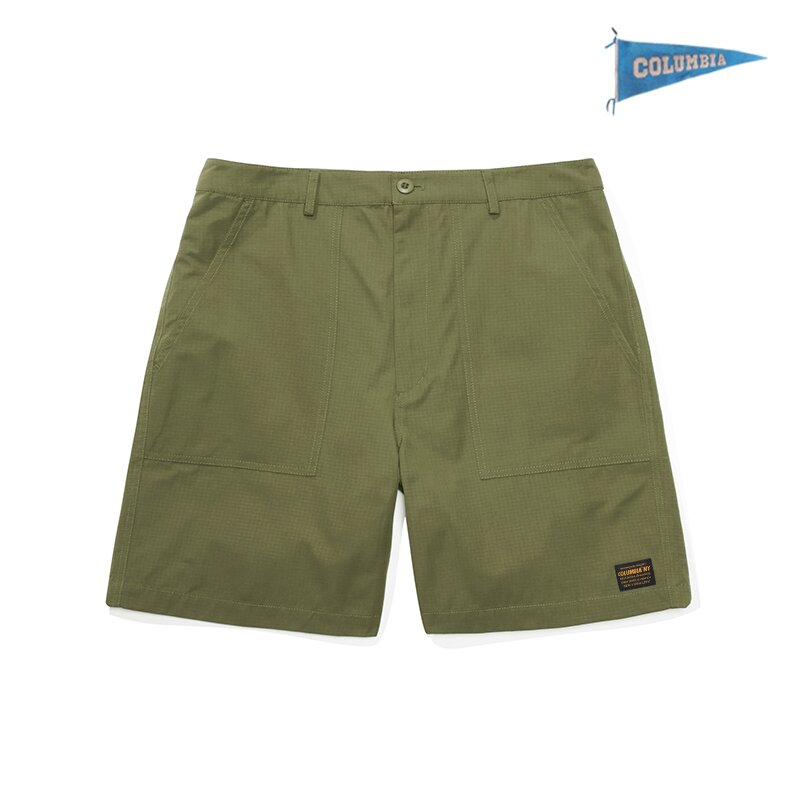 MIL-LABEL POCKET UNIFORM SHORTS PANTS 라이트카키
