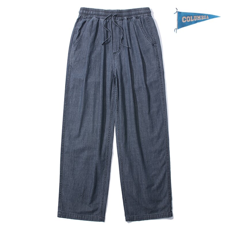 MIL-LABEL PINTUCK DENIM PANTS 블랙데님