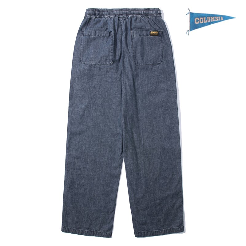 MIL-LABEL PINTUCK DENIM PANTS 블랙데님