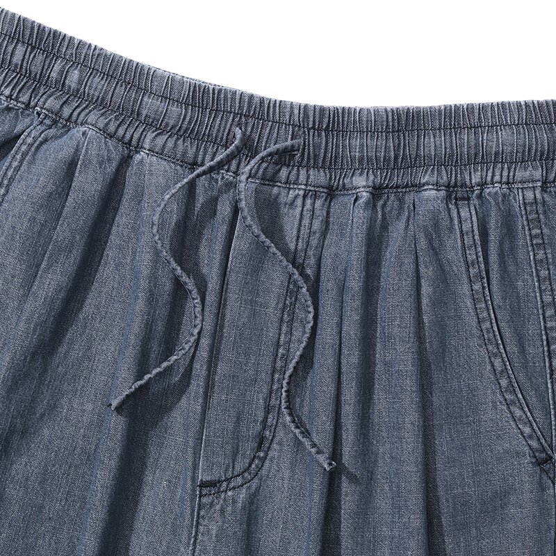MIL-LABEL PINTUCK DENIM PANTS 블랙데님