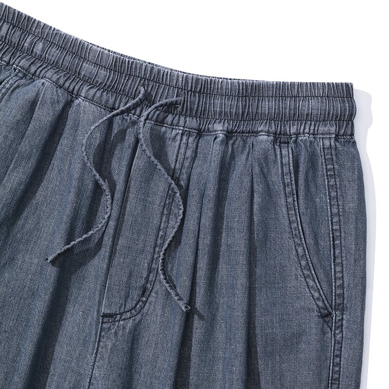 MIL-LABEL PINTUCK DENIM PANTS 블랙데님