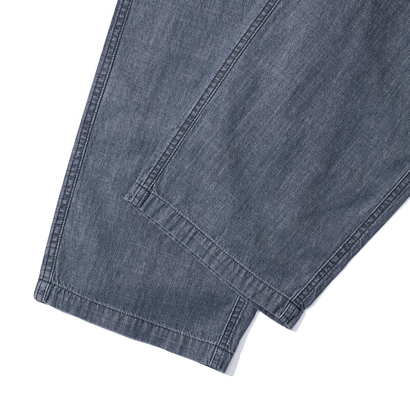 MIL-LABEL PINTUCK DENIM PANTS 블랙데님
