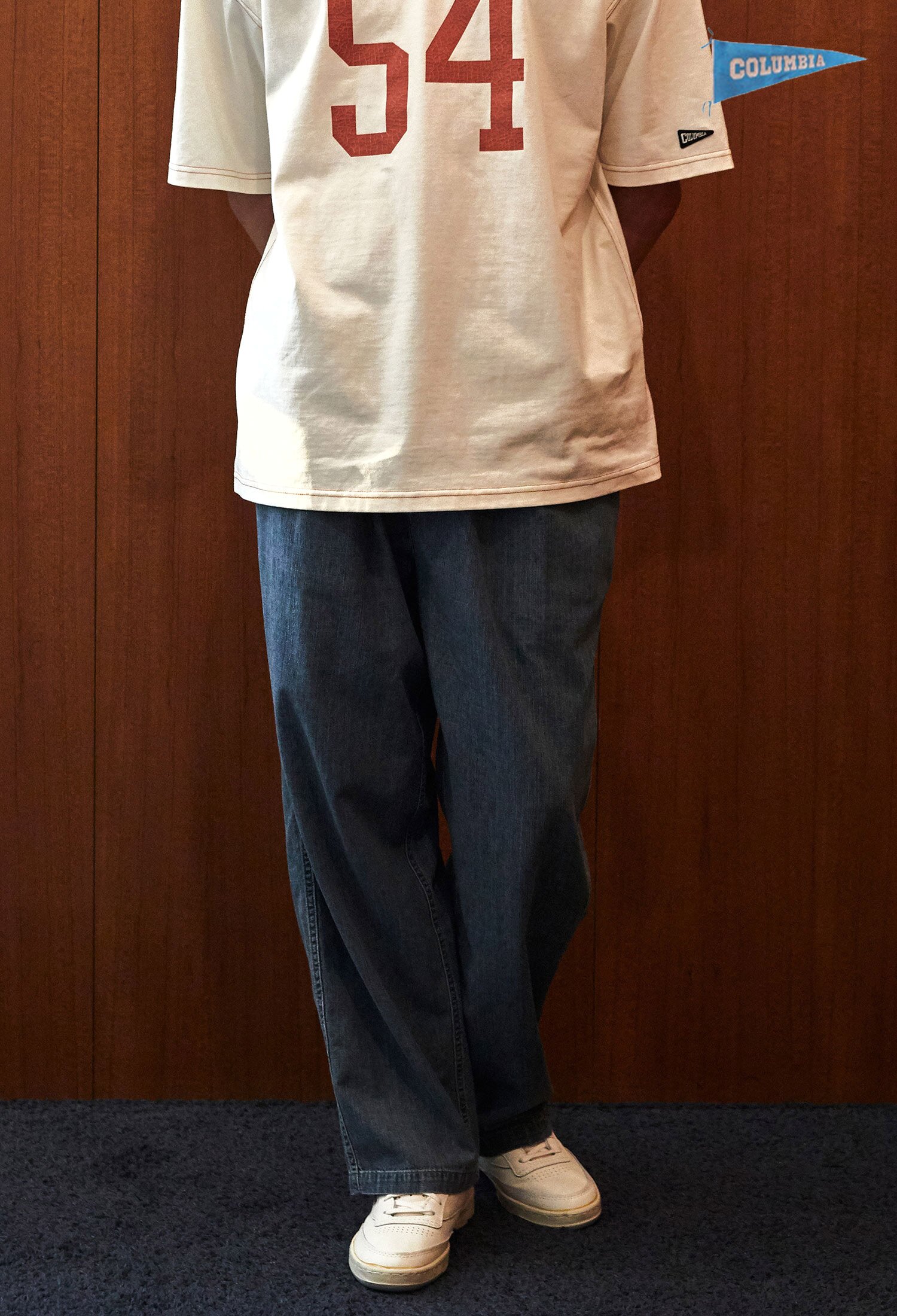 MIL-LABEL PINTUCK DENIM PANTS 미드나잇데님