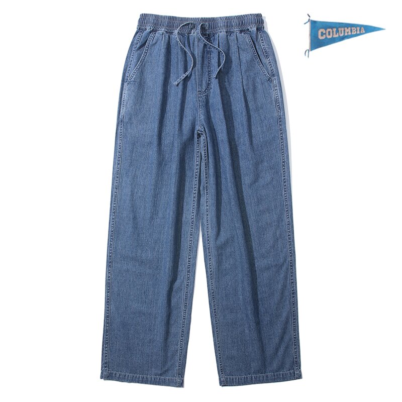 MIL-LABEL PINTUCK DENIM PANTS 미드나잇데님