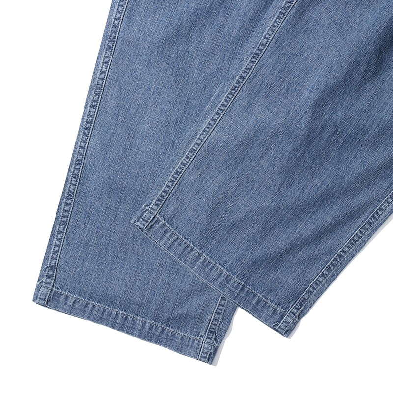 MIL-LABEL PINTUCK DENIM PANTS 미드나잇데님