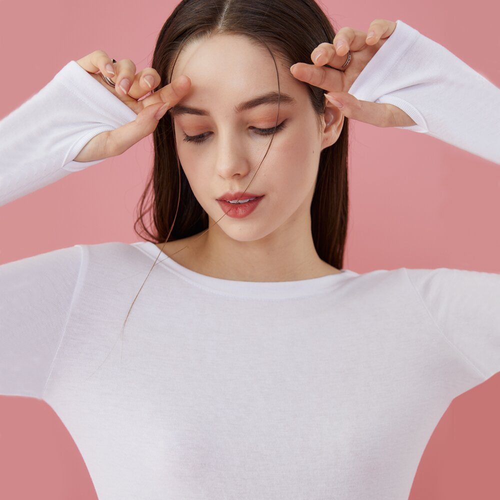 [워머 ver.] 슬림 데일리 라운드넥 워머 긴팔티셔츠 [WHITE] 이너 ver.