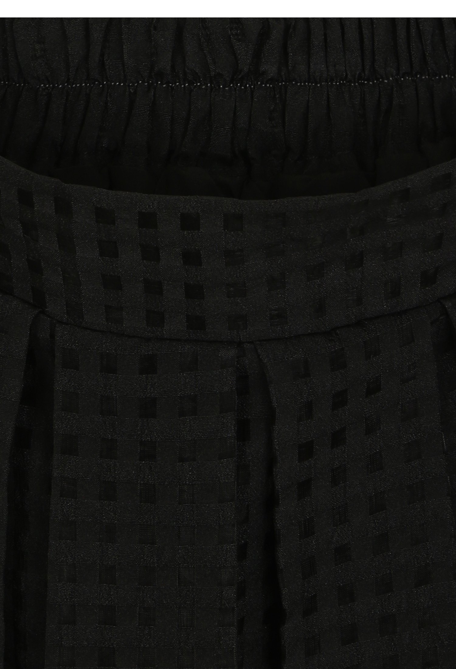 백 밴딩 메시 플리츠 스커트 (BLACK)