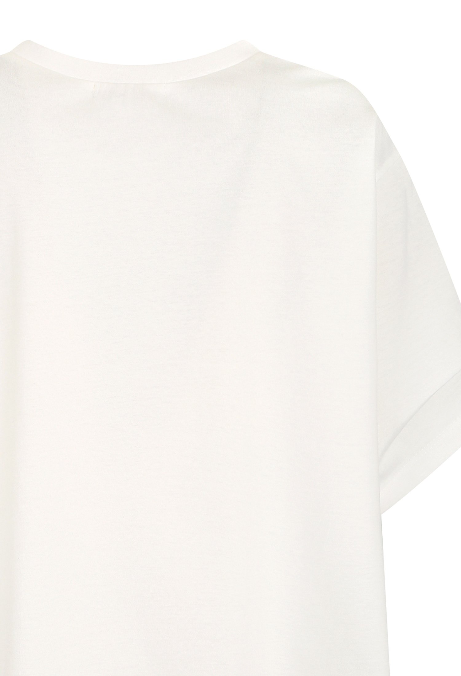 턱 슬리브 프린트 티셔츠 (WHITE)