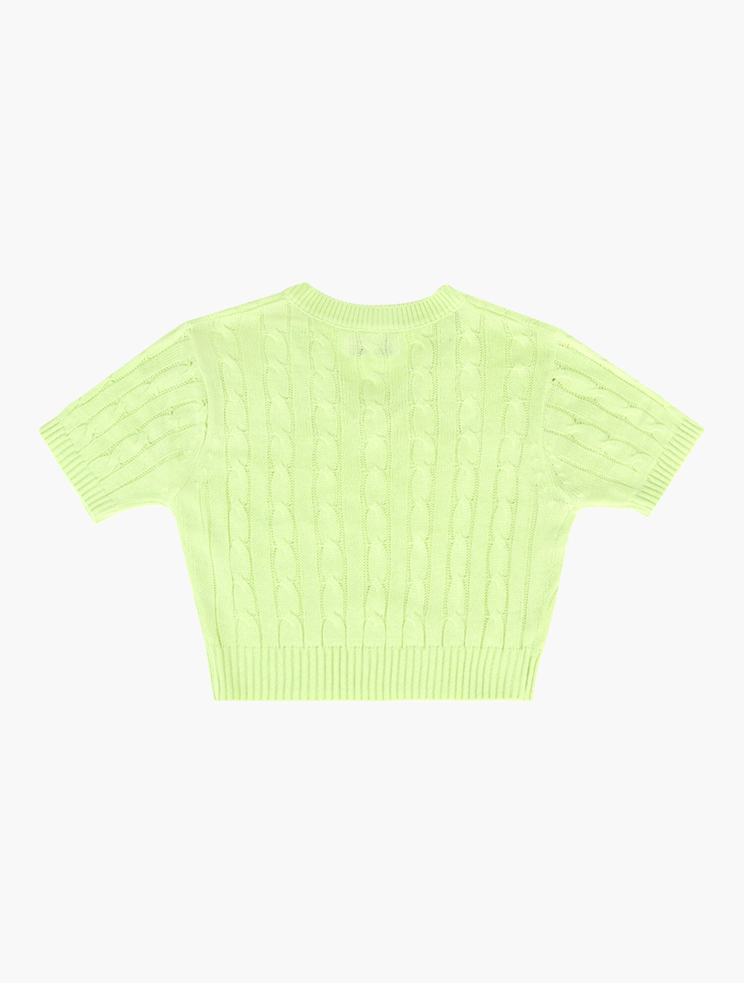 CABLE V.NECK SWEATER_MINT