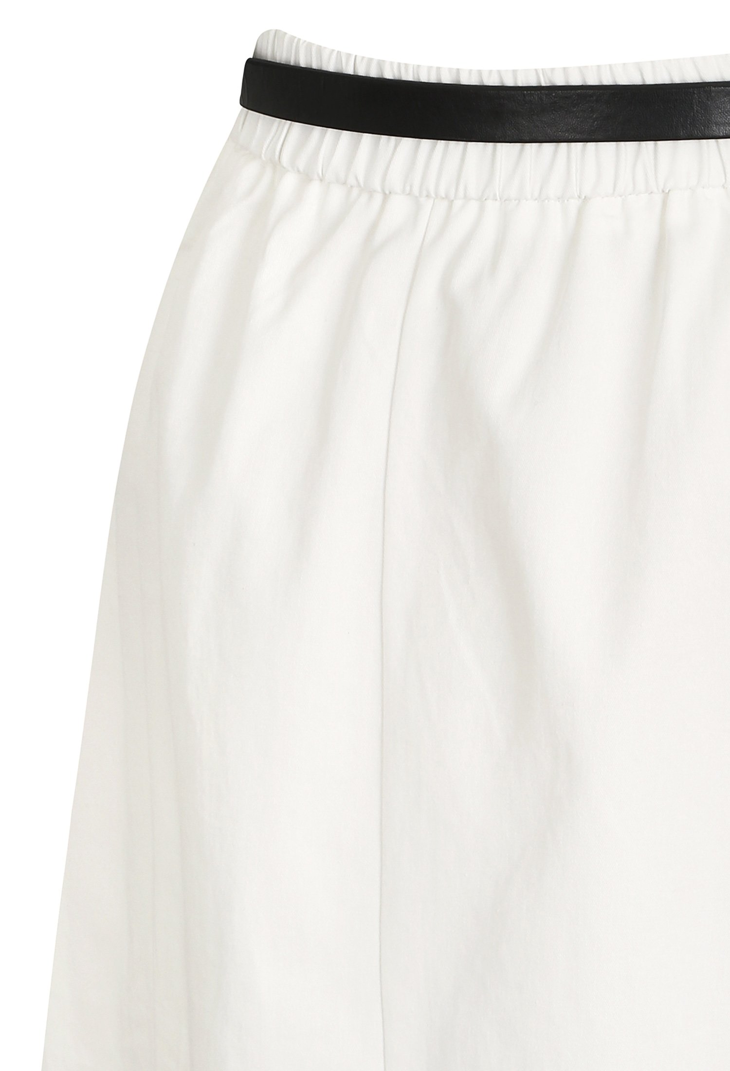 백 밴딩 패치 포켓 코튼 스커트 (WHITE)