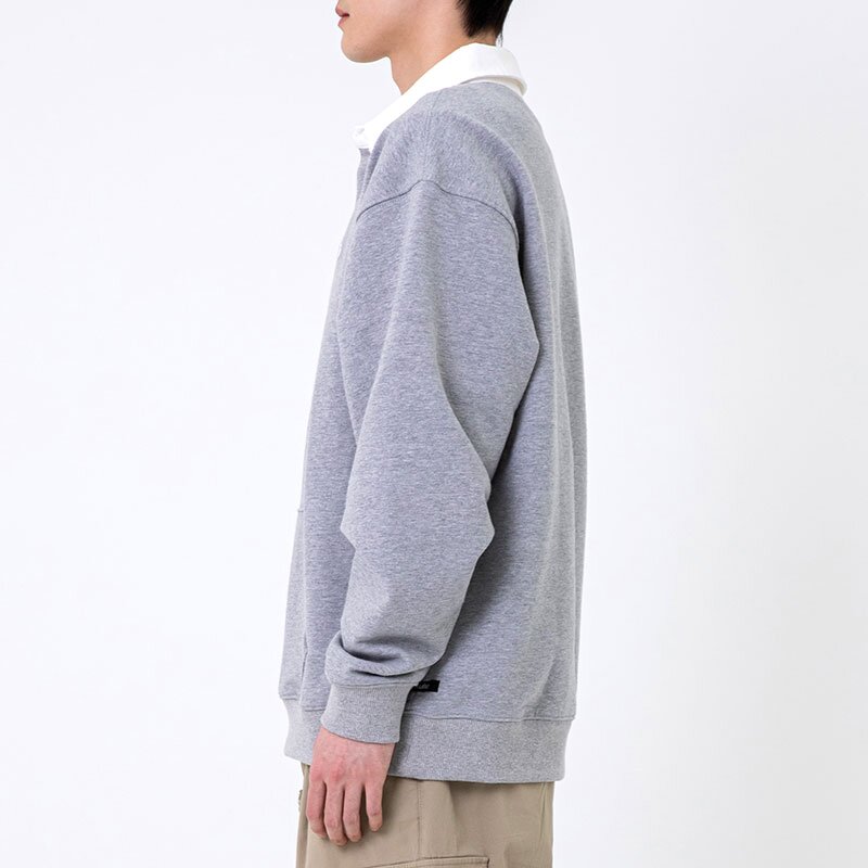 SCRIPT RUGBY CREWNECK 멜란지그레이