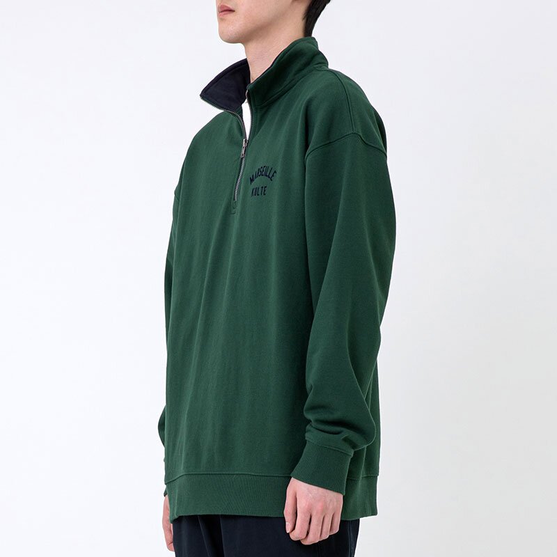 HALF ZIP CREWNECK 그린
