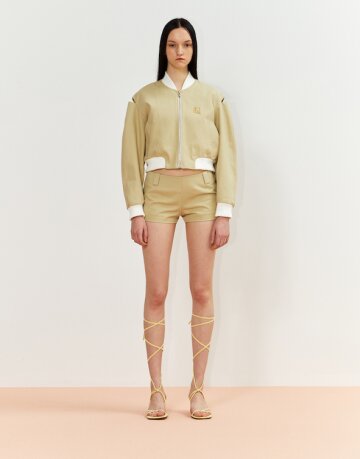 CUTTING BOMBER JACKET (BEIGE)