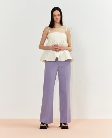 JACQUARD VOLUME TOP (IVORY)