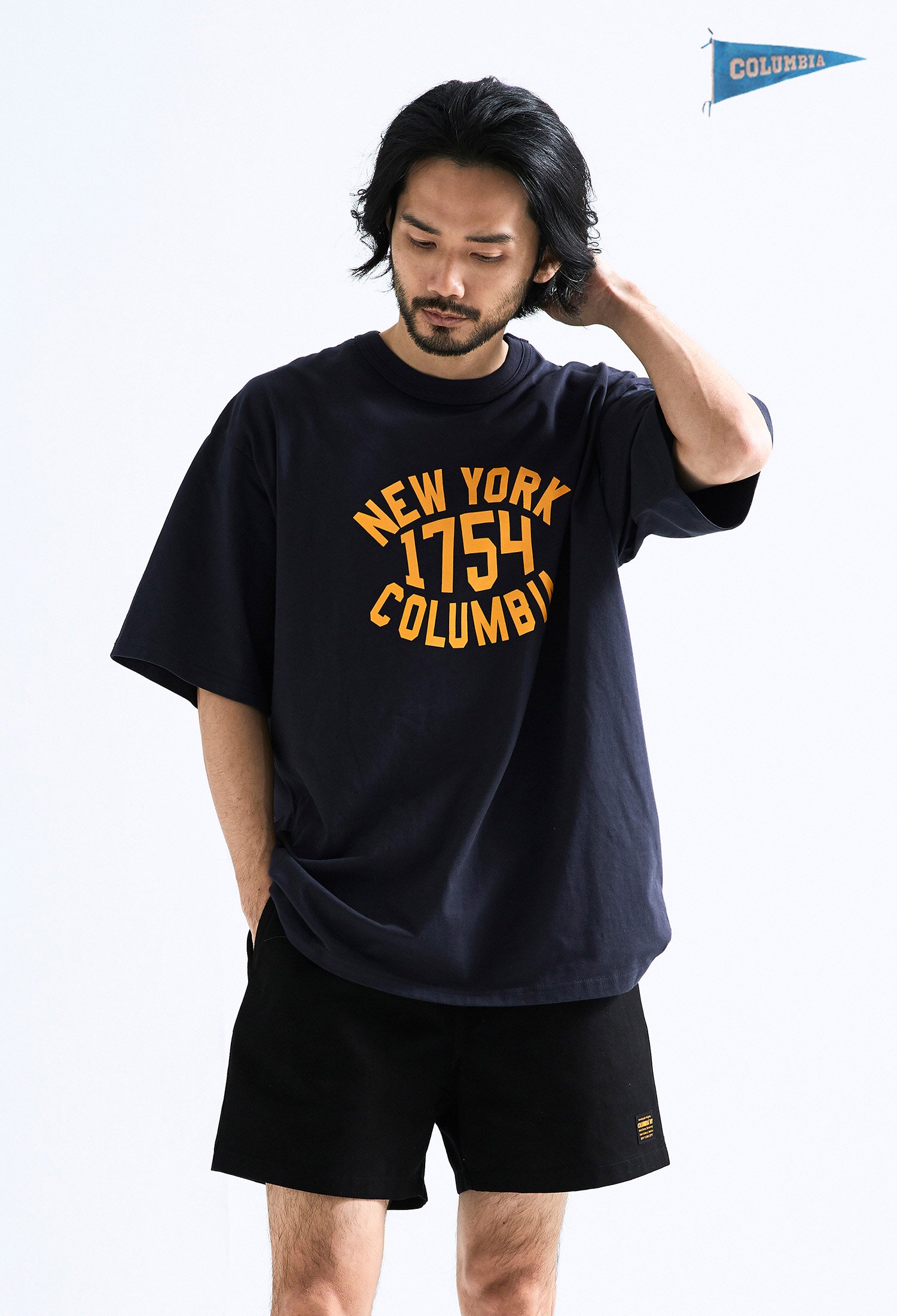 60S VINTAGE 1754 LOGO S/S T-SHIRTS 크라운네이비