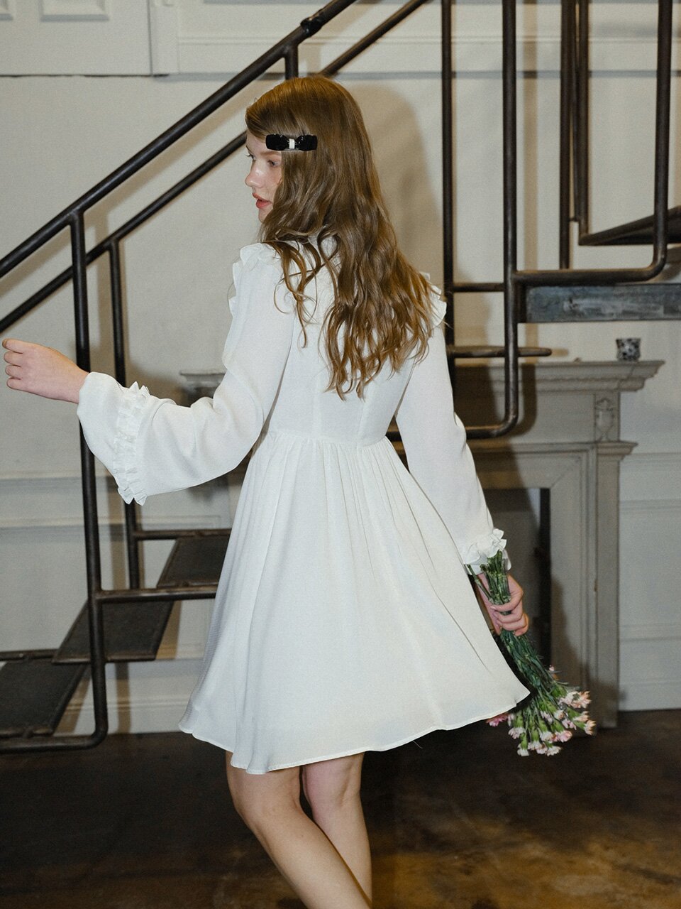 DD_Lovely ribbon chiffon dress