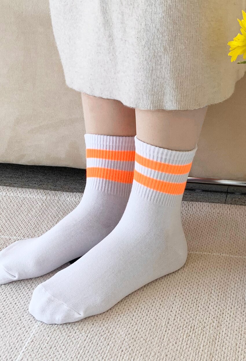 여성 형광라인 카바양말 10켤레