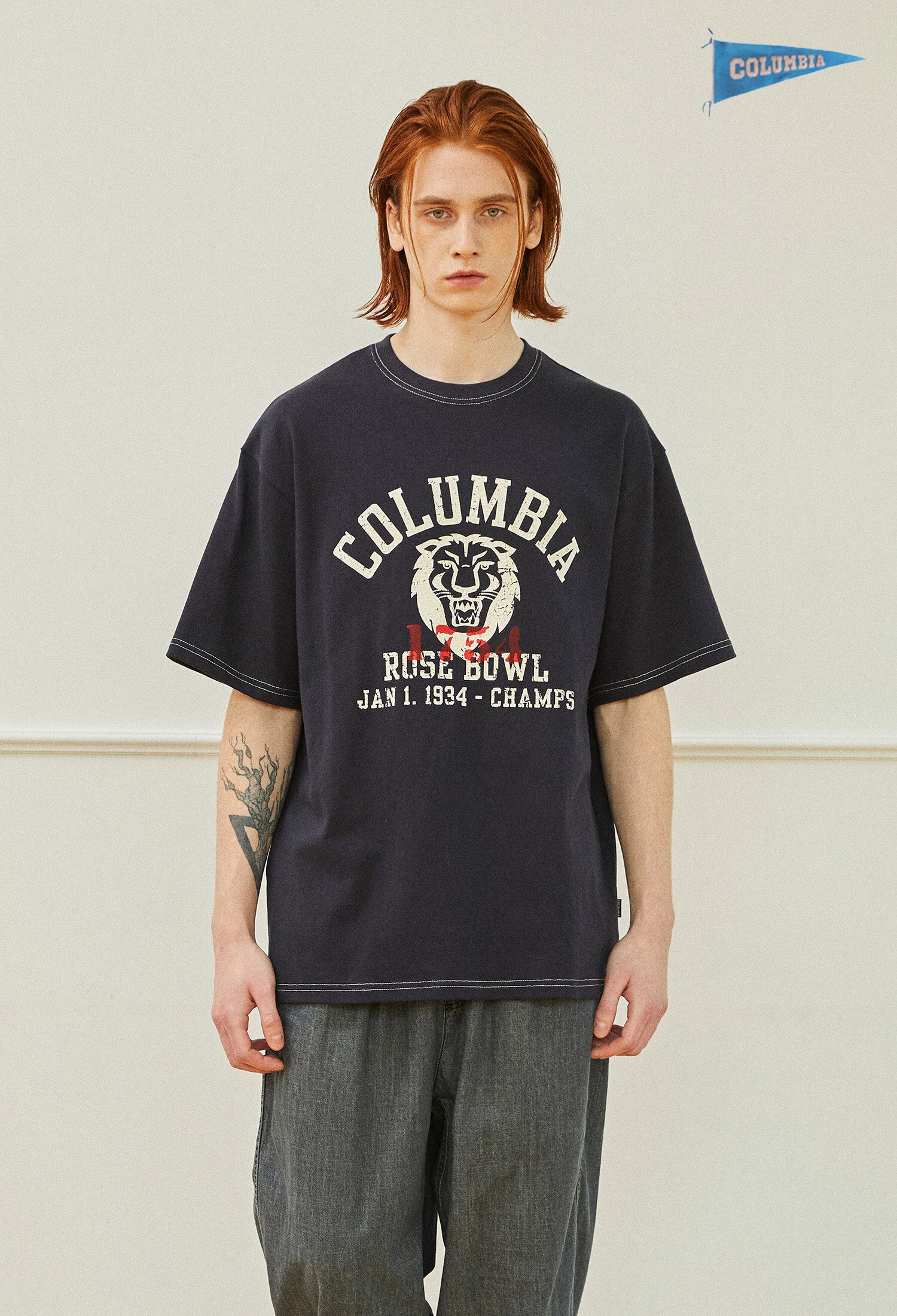 LIONS ROSEBOWL LOGO S/S T-SHIRTS 크라운네이비