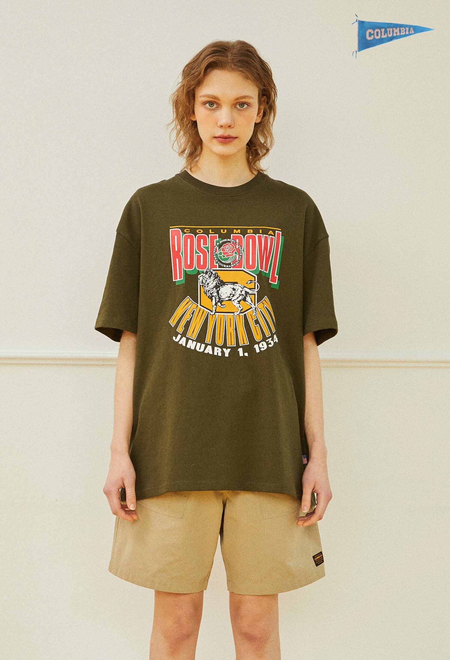1934 ROSEBOWL CHAMP S/S T-SHITRS 다크카키