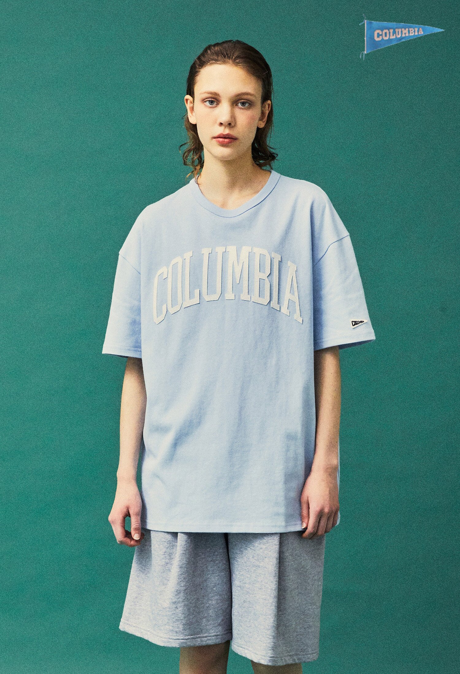 THIN ARCH LOGO S/S T-SHIRTS 라이트블루