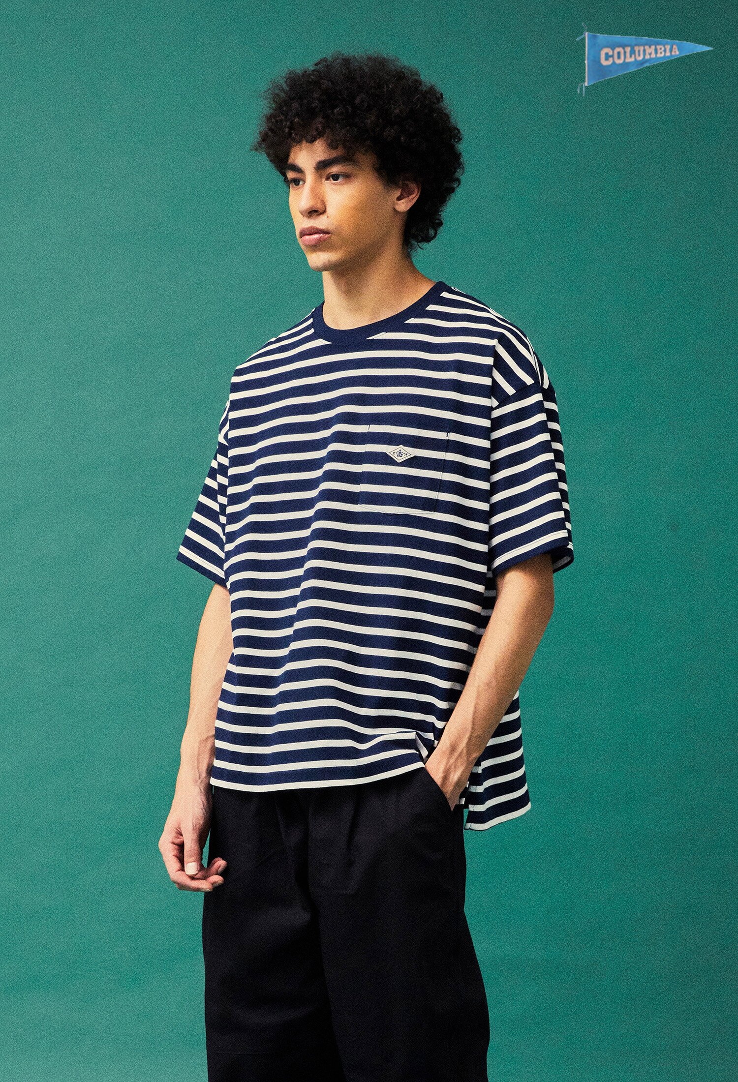1754 CROWN STRIPE S/S T-SHIRTS 크라운네이비