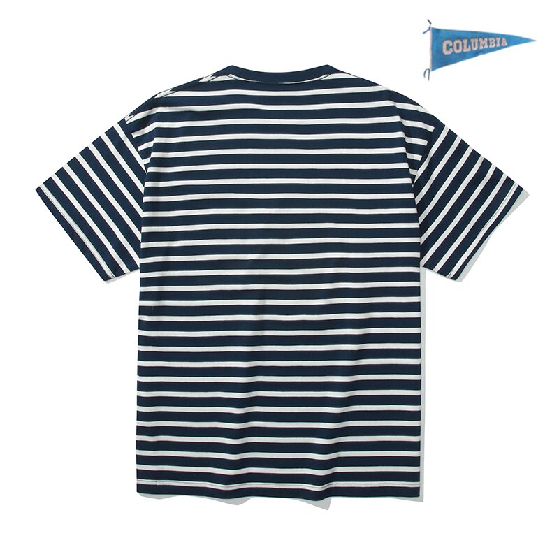 1754 CROWN STRIPE S/S T-SHIRTS 크라운네이비