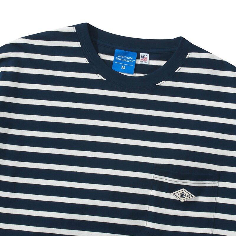 1754 CROWN STRIPE S/S T-SHIRTS 크라운네이비