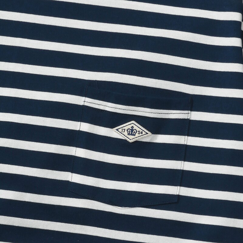 1754 CROWN STRIPE S/S T-SHIRTS 크라운네이비