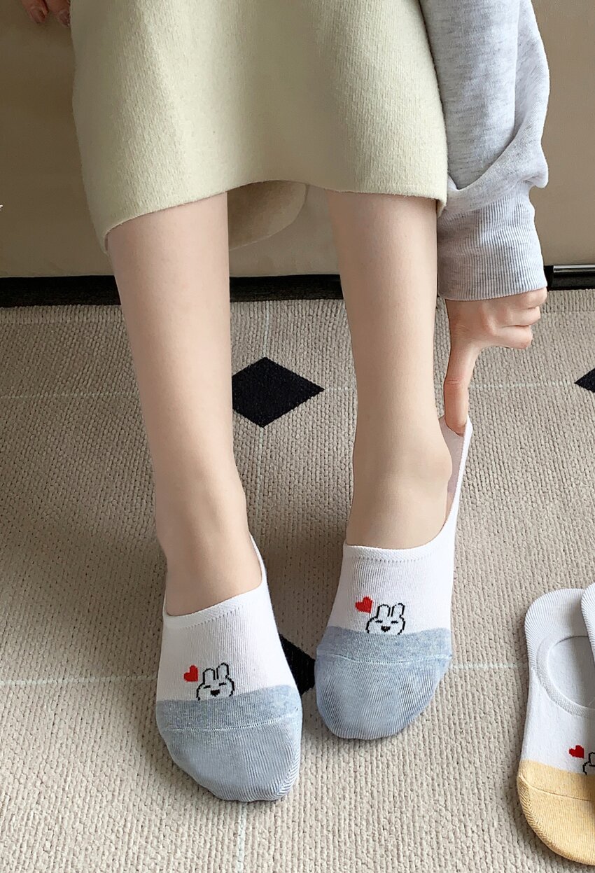 여성 사랑해토끼 덧신/페이크삭스 양말 10켤레
