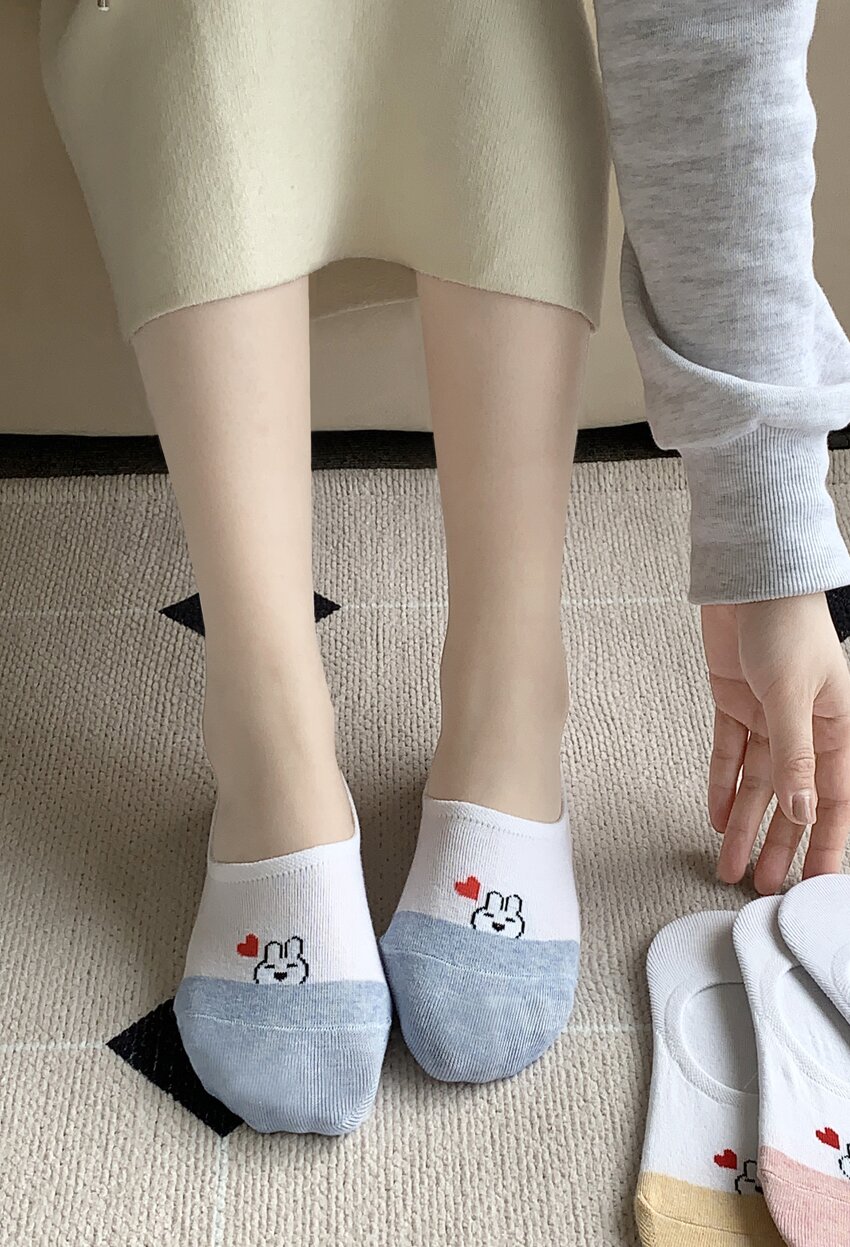 여성 사랑해토끼 덧신/페이크삭스 양말 10켤레