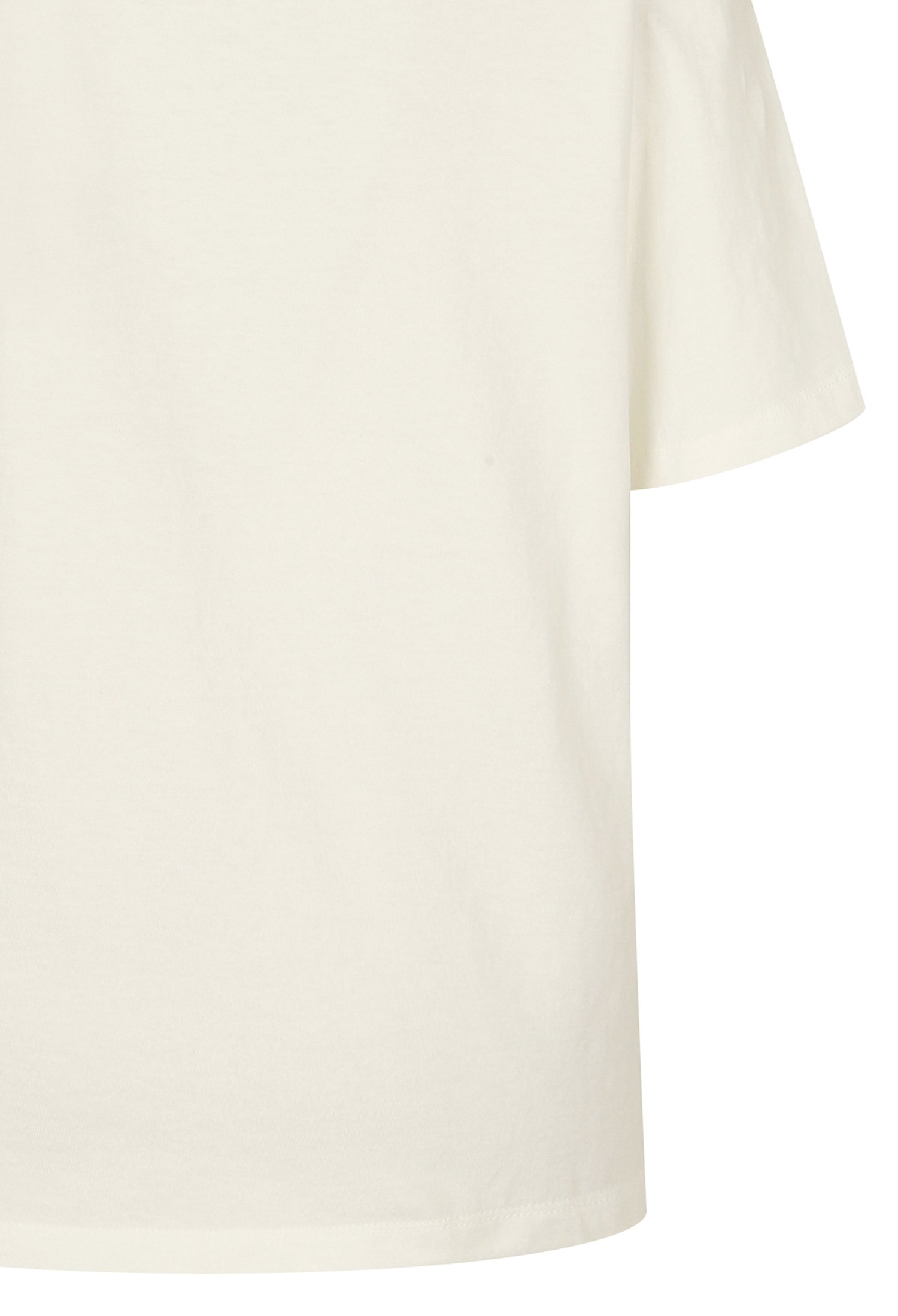 네크 배색 프린트 티셔츠 (WHITE)