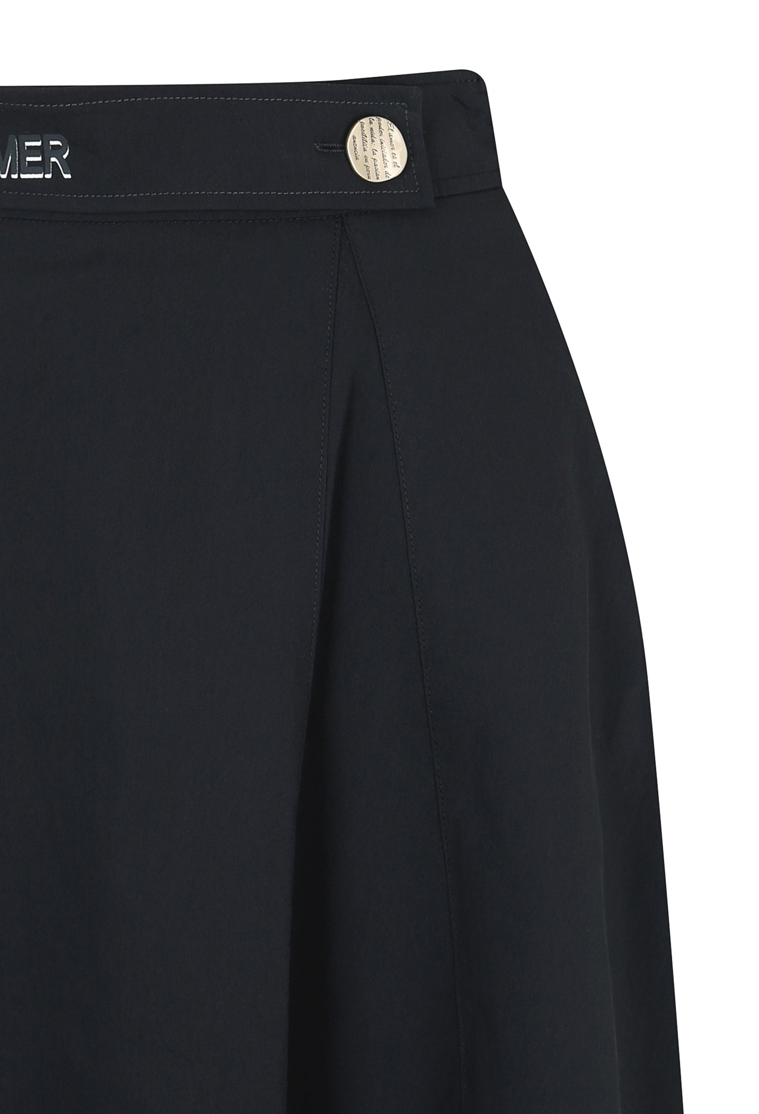레터링 벨티드 A라인 스커트 (NAVY)