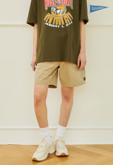 MIE-LABEL OTTON SHORTS PANTS 베이지