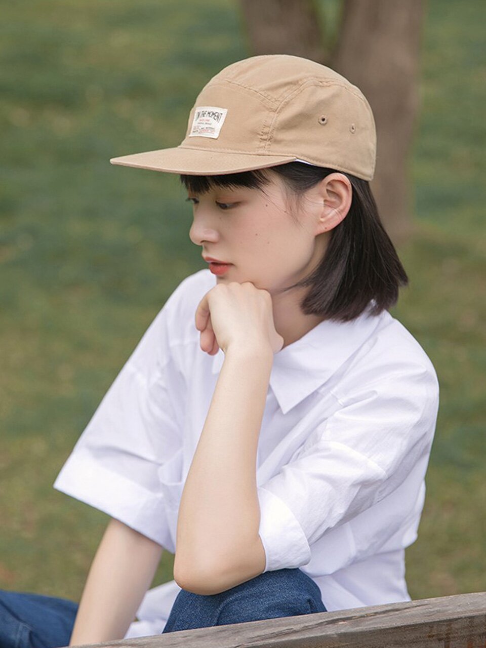 온더모먼트 오리지널 캠프캡 C3 베이지