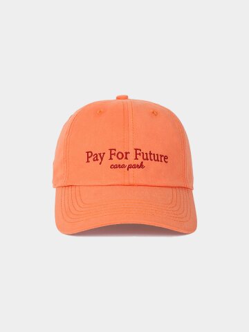 온더모먼트 PAY FOR FUTURE 워싱 볼캡 C2 오렌지