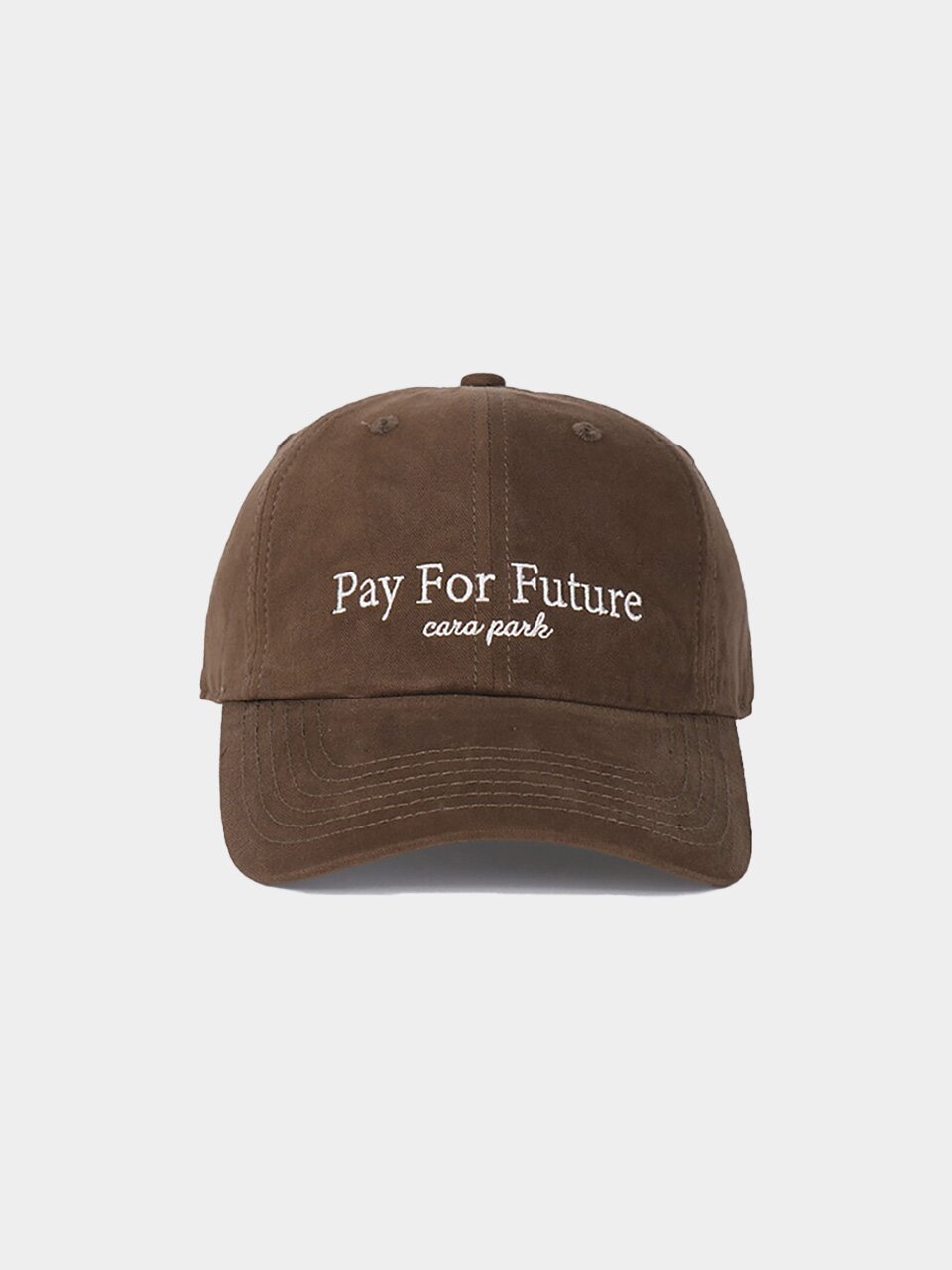 온더모먼트 PAY FOR FUTURE 워싱 볼캡 C3 브라운