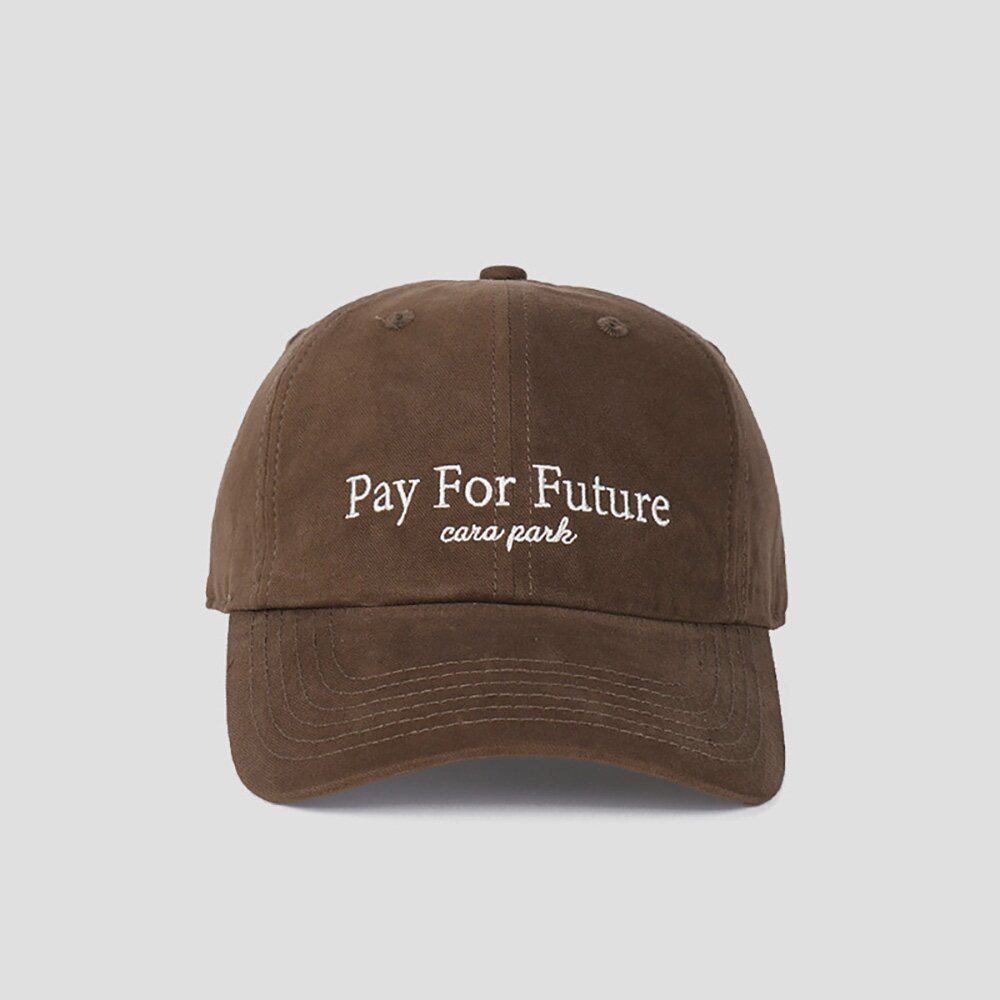온더모먼트 PAY FOR FUTURE 워싱 볼캡 C3 브라운