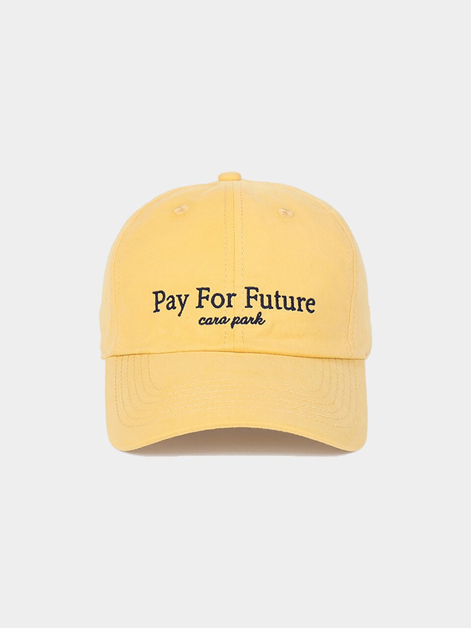 온더모먼트 PAY FOR FUTURE 워싱 볼캡 C1 옐로우