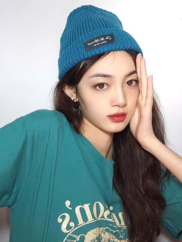 온더모먼트 레터링 비니 C4 그린블루