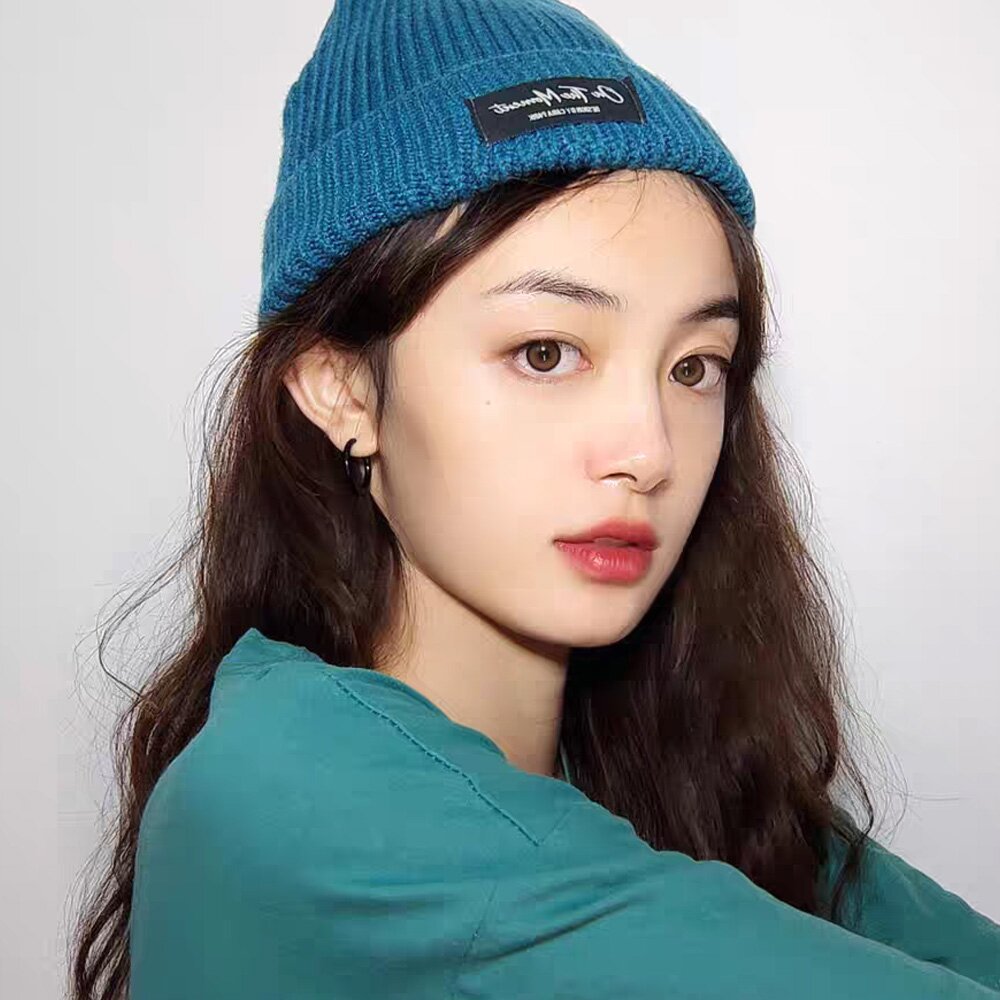 온더모먼트 레터링 비니 C4 그린블루