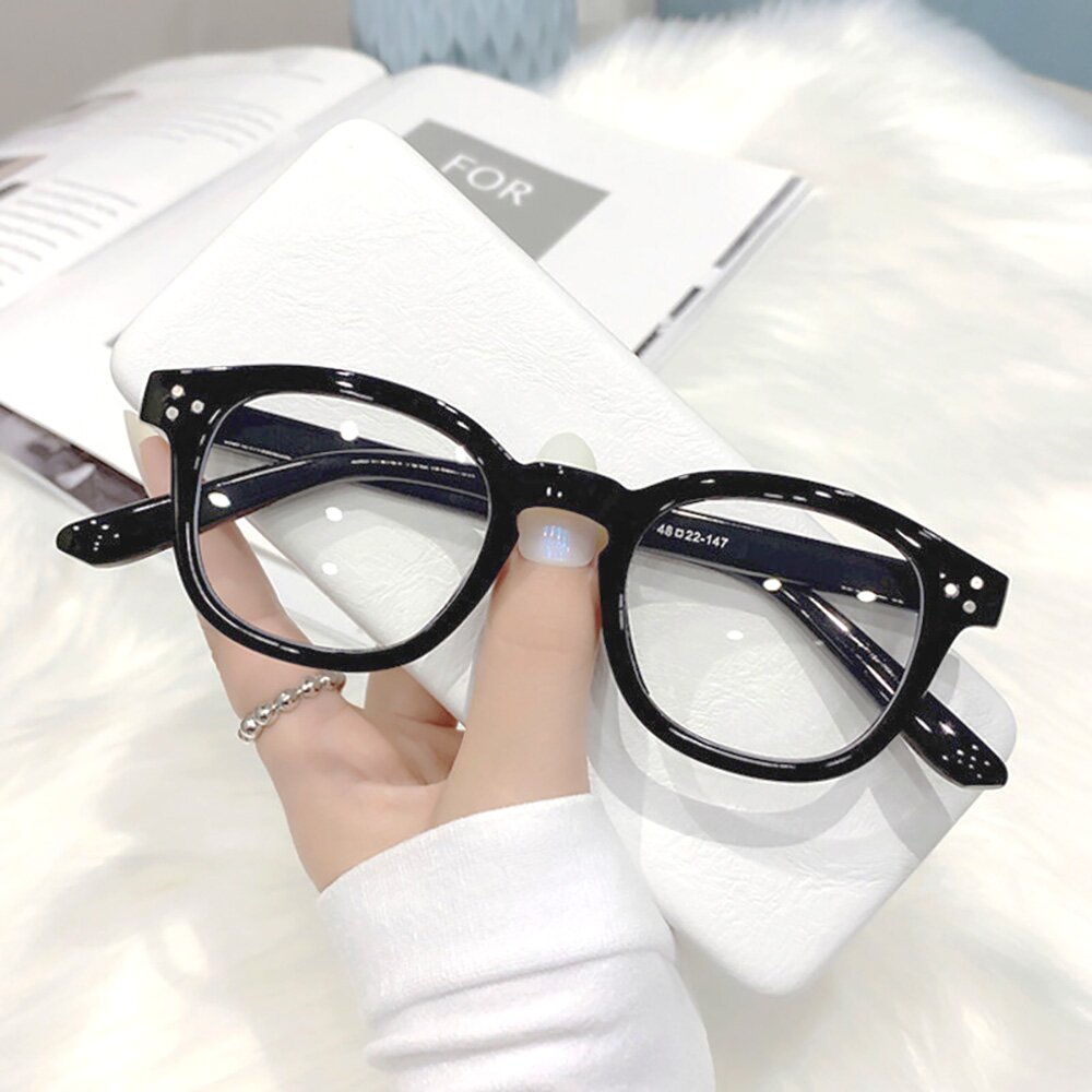 네오레트로 3357 닷포인트 뿔테안경 C1 BLACK
