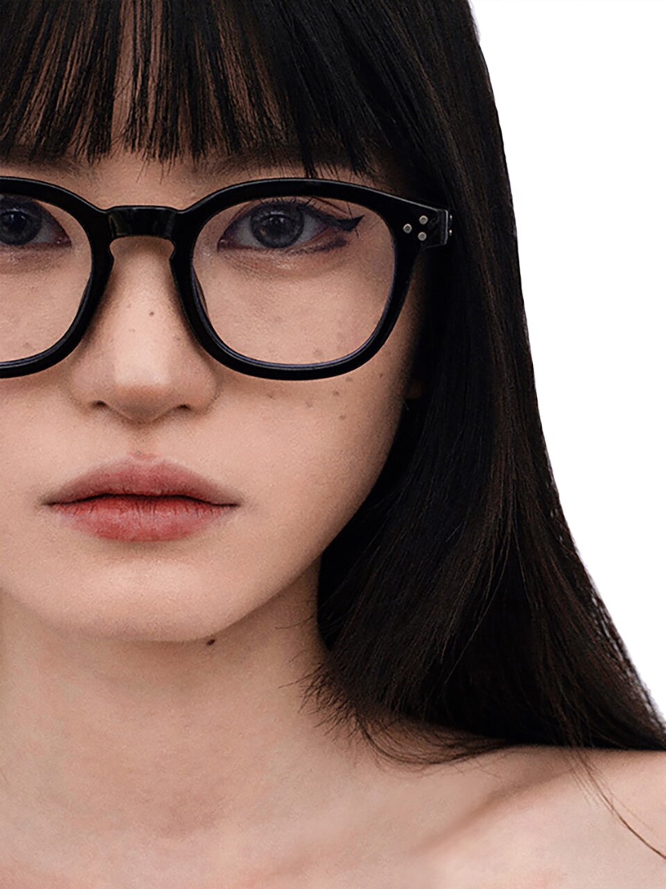 네오레트로 3357 닷포인트 뿔테안경 C1 BLACK