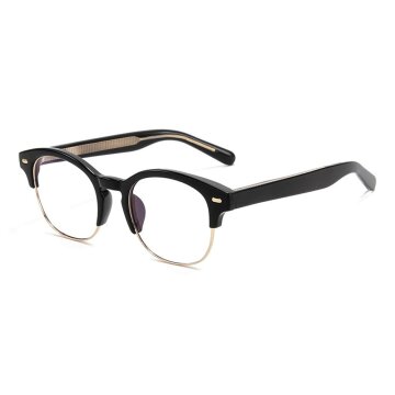 더클래식 F20269 하금테 뿔테안경 C1 BLACK