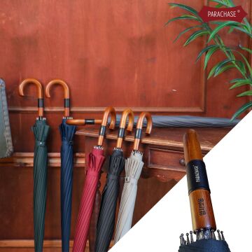 [각인우산] 튼튼한 16살대 가죽패치 포인트 장우산 7165