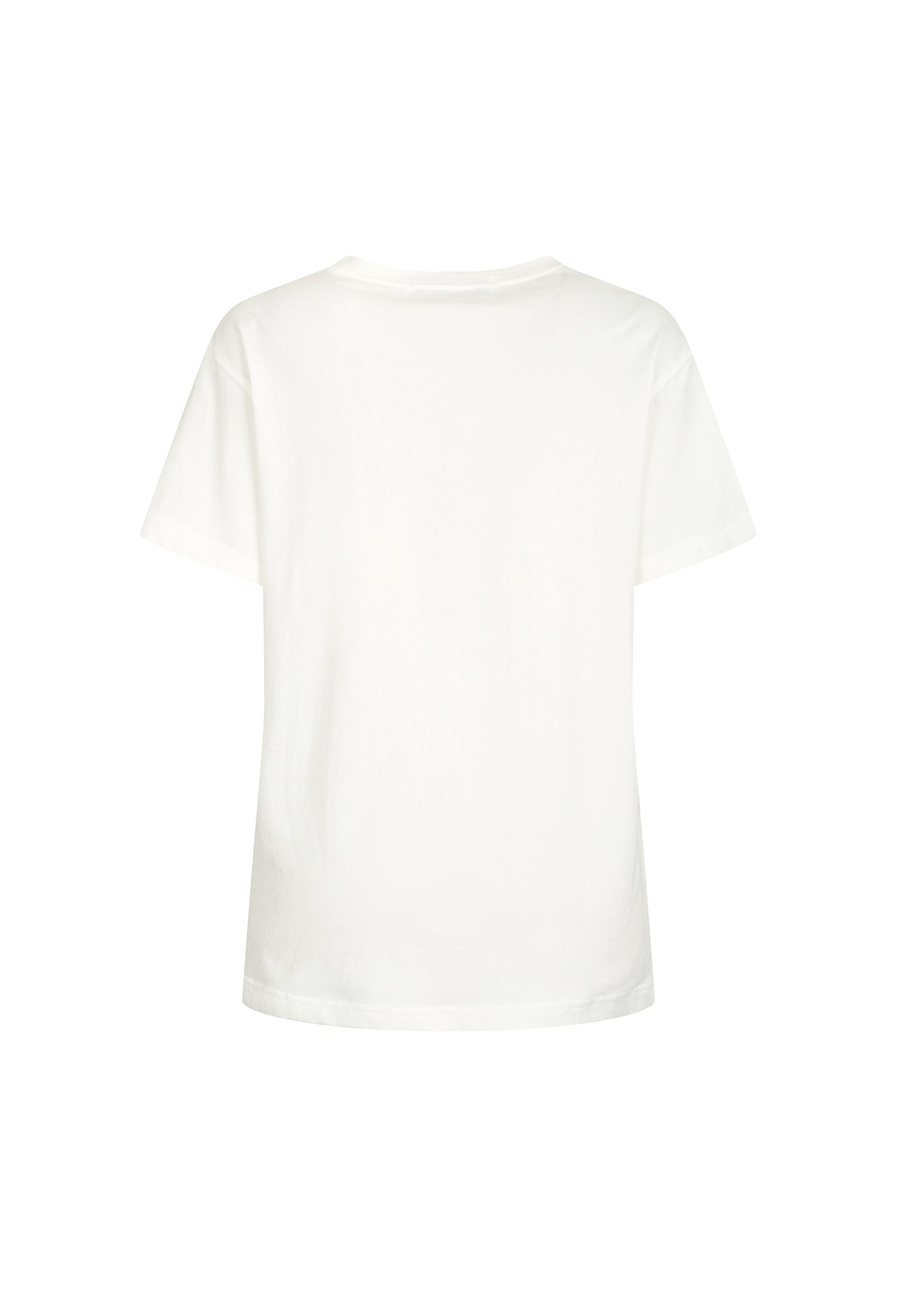 하프 슬리브 프린트 티셔츠 (WHITE)