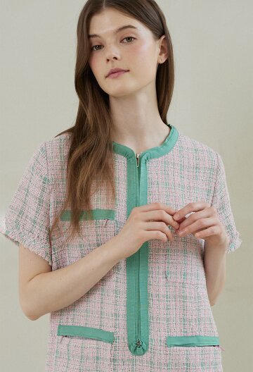 Summer Tweed Dress_PINK