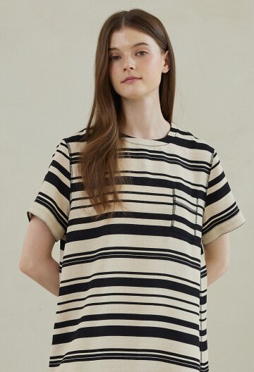 Baby Dress _BLACK STRIPE