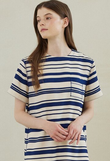 Baby Dress _NAVY STRIPE