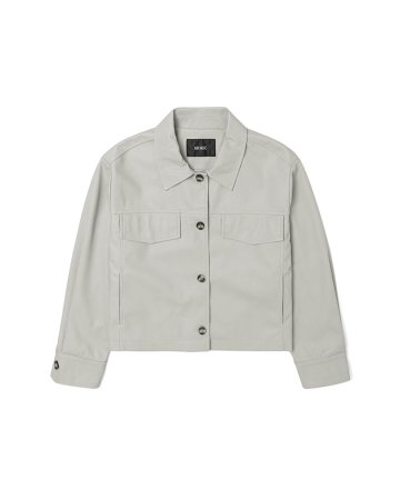 23 SS 여성 크롭 인조 가죽 점퍼 (LT-BEIGE)